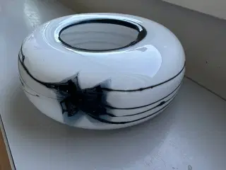 Mundblæst glasvase / skål – moderne design