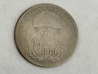 20 Krajczar 1868 Hungary