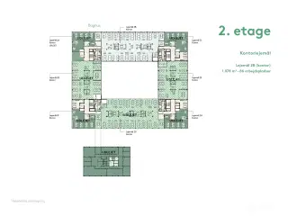 Kontor på 1.078 m² i totalrenoveret ejendom