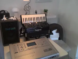 Harmonika Roland 3X m. tilbehør