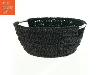 Hæklet kurv med håndtag (str. Ø. 28 cm)