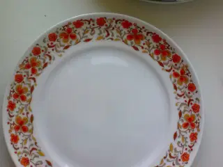 Orange dekor tallerken 6 T festligt nytår