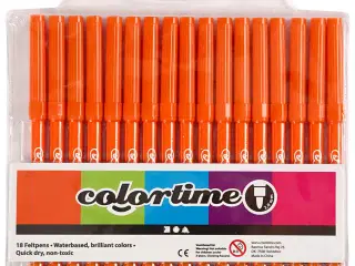 Colortime Tusch, streg 2 mm, orange, 18stk./ 1 pk.