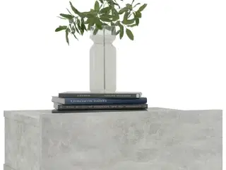 Svævende natborde 2 stk. 40 x 30 x 15 cm konstrueret træ grå
