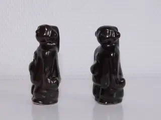 Sæt m 2 vintage Kulla trolde af keramiker Åke Holm