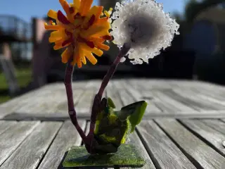 Glas kunst Unik mælkebøtte Homemade 