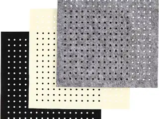Kraftig Polyesterfilt med Huller, 20x20 cm, 3 mm