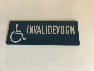 Gammel invalideskilt