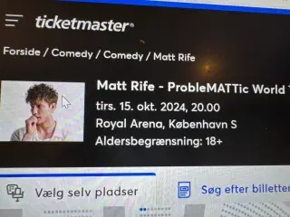 Stand up komiker Matt Rife billetter 