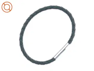 flettet læder armbånd (str. 7 cm)