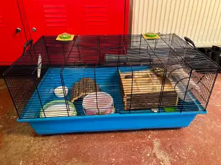 Stort hamsterbur m. Tilbehør 