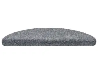 Selvklæbende trappemåtter 15 stk. nålenagle 56x17x3 cm lysegrå