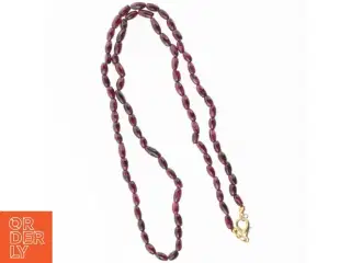 Granat perlekæde (str. 63 cm)