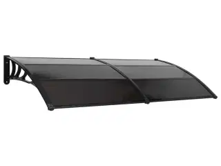 Dørbaldakin 240x100 cm polycarbonat sort