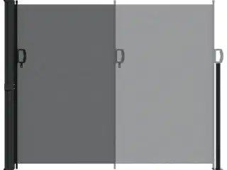 Sidemarkise 160x500 cm sammenrullelig sort