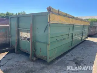 Korn container med rullepressenning
