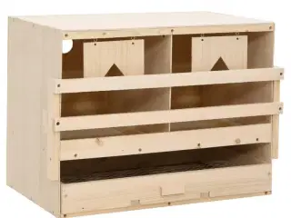 Rugekasse 2 rum 63 x 40 x 45 cm massivt fyrretræ