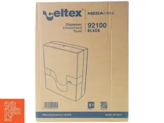 Dispenser folded hand towel mega mini 9 2 1 0 0 black fra Celtex (str. 36 x 28 x 12 cm)
