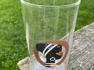Glasvase med Cirkelkaffe logo