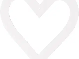 Hjerterammer 18x18 cm - 16 stk. i hvid karton