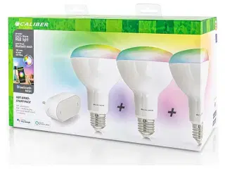 Caliber BR30 smart home starterpack LED-pære hvid/multi