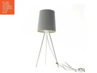 Bordlampe med gråt skærm (str. 45 cm)