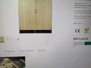 Doblet udehus dør