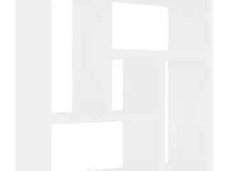 Vægreol 45,1x16x45,1 cm konstrueret træ hvid