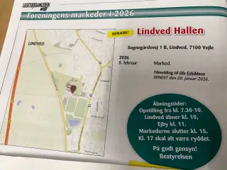 Legetøjsmarked i lindved hallen 8/2 26