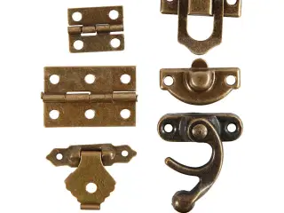 Minibeslag, str. 16x19-19x29,5 mm, antik guld, 15sæt/ 1 pk.
