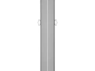 Sammenrullelig sidemarkise 160x600 cm sort