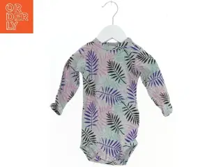 Langærmet bodystocking med bladprint (str. 68)