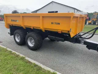 Tinaz 10 tons dumpervogn med hydr. bagklap - 60 cm sider