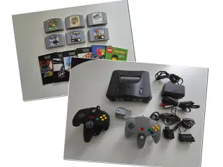 Nintendo 64, inkl. 6 spil