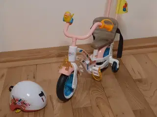 Babyborn cykel og cykelhjelm