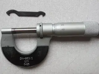 Micrometer skrue 0-25mm. DIN-863/I