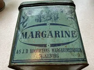 Retro - antik metaldåse Silkeborg Margarinefabrik