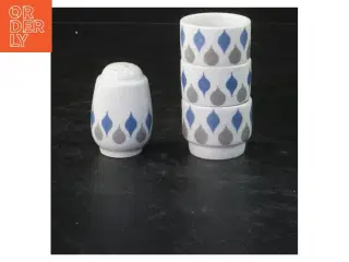 Blå dråbe fra lyngby porcelæn Salt- og pebersæt (str. 4x5&6x4 cm) fra Danmarks Keramik