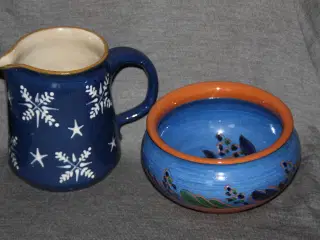 Kande og skål i keramik