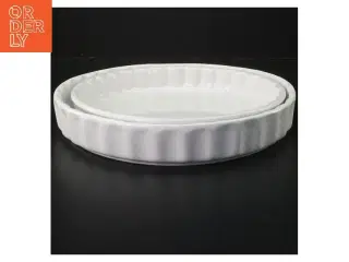 Keramiske tærtefade, 2 stk (str. 2 stk Ø 25,5 & 22,5 cm)