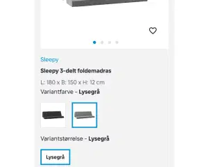 3 delt fordelt madress