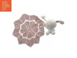 Hæklet bamse og sutteklud (str. 30 cm)