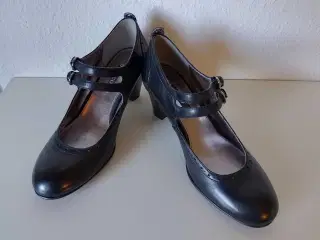 Ecco pumps sort læder