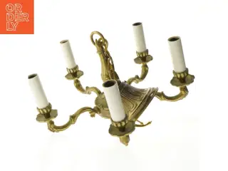 Antik messing lysekrone (str. 31 cm)