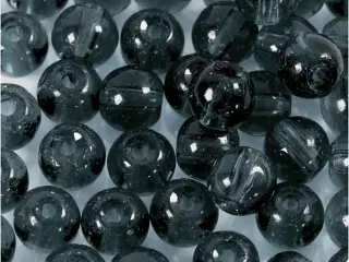Glasperler, diam. 4 mm, hulstr. 1 mm, grå, 45stk./ 1 pk.