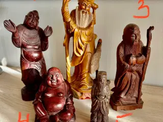 Vintage/ antikke håndskårede orientalske figurer 