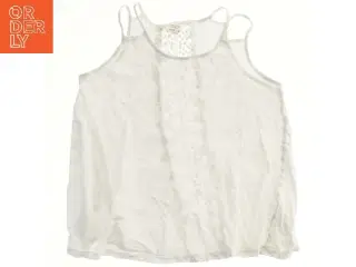 Hvid top med blondedetaljer fra Zara Girls (str. 140)