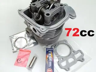 NY! 72cc Komplet Cylinderkit + Topstykke + Tændrør