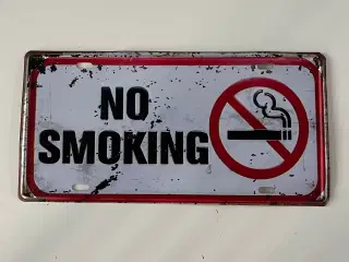 No smoking emaljeskilt