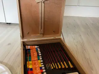 Komplet malekuffert med staffeli